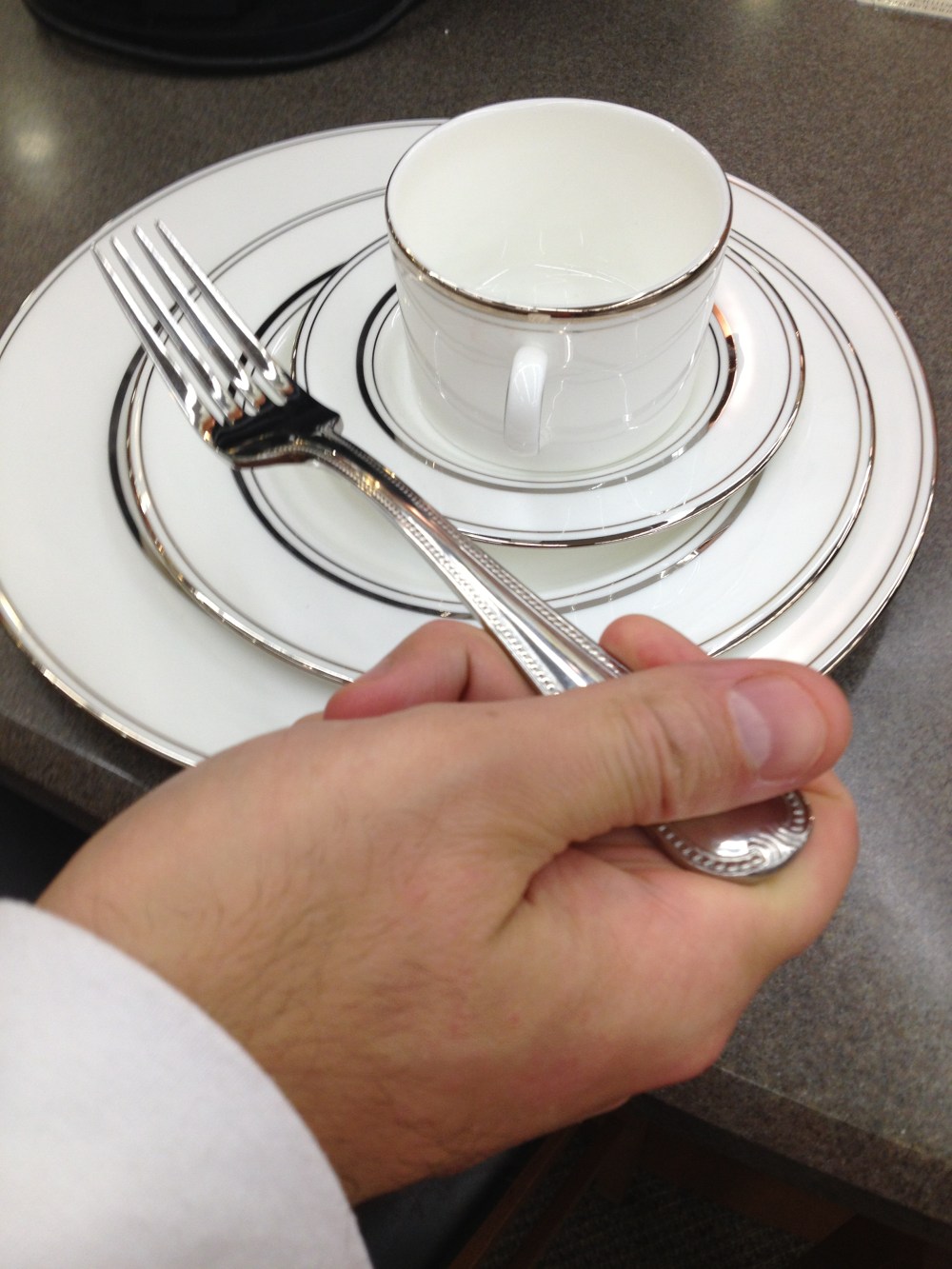 This is our fancy place setting...it's kate spade. Phil says I loooooooovvvee everything kate spade. Is that a bad thing? 