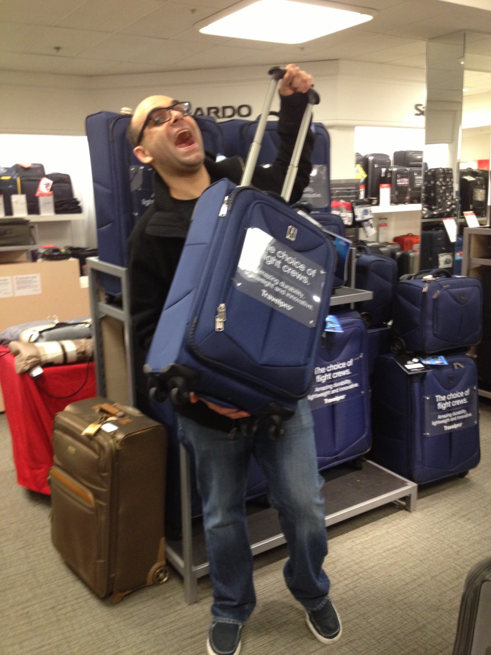 Phil with our luggage