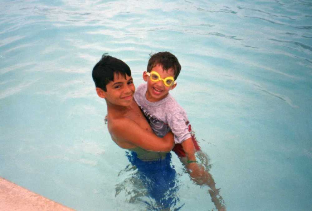 Phil and Steve Swimming